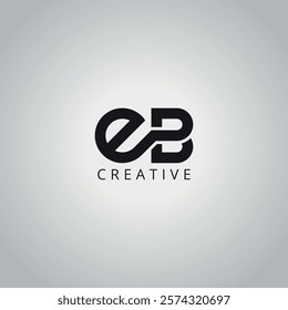 EB BE Modern Creative Minimal Business Letter Logo Design Vector Icon Symbol.