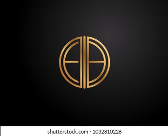 EB circle shape gold color design