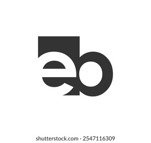 EB creative geometric initial based modern and minimal logo. Letter e b trendy fonts. Universal professional elegant techno vector design.