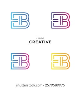 EB Creative Latter Logo Design. Monogram Design. By Custom Branding Logo. Creative Logo Design. Vector illustration. Modern Design. Logo Template.