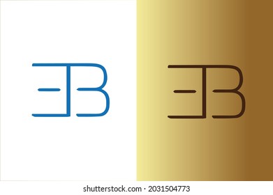 EB elegantes Logo mit Initialen für Unternehmen - Vektorgrafik