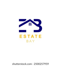 EB House Logo Design Template. Letter EB Logo for Real Estate, Construction or any House Related Business