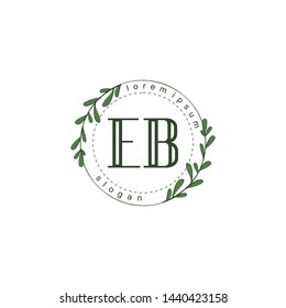 EB Initial beauty floral logo template