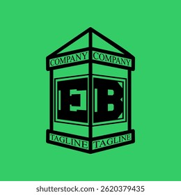 EB Initial Explore this unique collection of alphabet house logos,featuring stylish letter combinations inside a geometric house outline. Perfect for branding, real estate businesses, graphic design