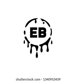 EB  Initial Handwriting logo template vector