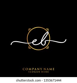 EB Initial handwriting logo template