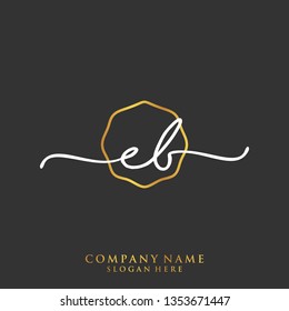 EB Initial handwriting logo template