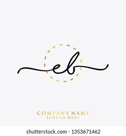 EB Initial handwriting logo template