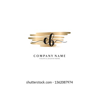EB initial handwriting logo template vector