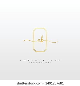 EB initial handwriting logo template vector