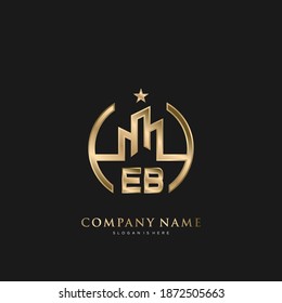 EB Letra inicial Inmobiliaria Casa de lujo Logo Vector arte para empresas, edificios, arquitectura
