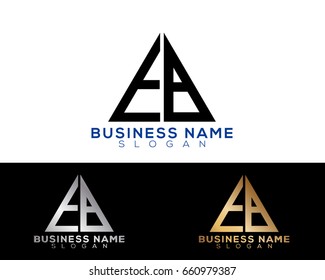 EB initial letters linked triangle shape logo


