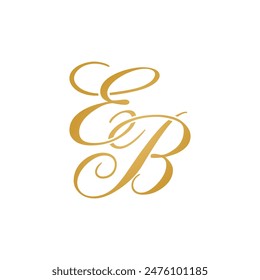 EB initial logo design vector stock