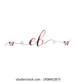 EB Initial logo handwriting modern luxury fashion