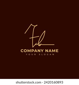 Eb Initial signature logo vector design