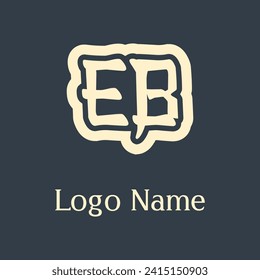 EB letter abstract monogram initial letter logo design