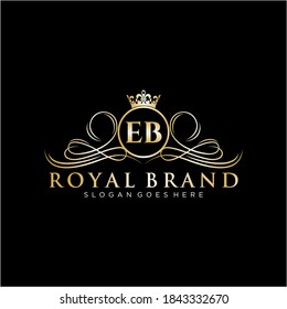 Letra EB Plantilla De Logotipo De Marca De Lujo Inicial.