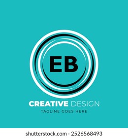 Diseño creativo del logotipo de la letra del EB. Diseño único EB. Ilustración vectorial