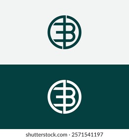 EB letter logo creative design. EB unique design. EB letter logo design on different background.
