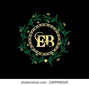 EB letter logo design with a circle shape. EB circle and cube shape logo design. EB monogram, business, real estate logo. EB Logo design with unique and simple design.
