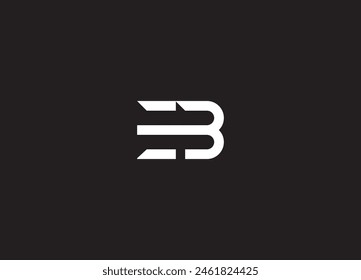 EB Letter Logo Design with Creative Modern Trendy Typography and Black Colors.
