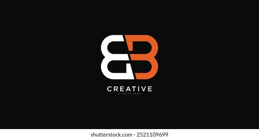 EB letter logo design. Creative E B letter icon. Premium Vector