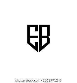 Diseño del logotipo de la letra EB con fondo blanco en el ilustrador. Logo vector, diseños de caligrafía para logotipo, afiche, invitación, etc.