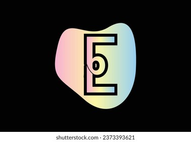 Logo de la letra Eb y plantilla de diseño de iconos