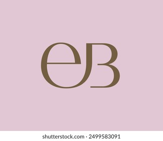 EB Buchstaben Logo Icon Design. Klassische Luxus Initialen Monogramm.