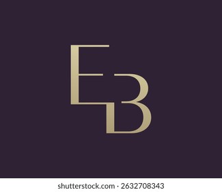 EB letter logo icon design. Classic style luxury initials monogram.