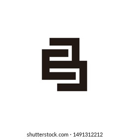 EB letter monogram logo with simple style