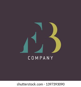 EB letters logo design. Corporate design. Logo for company. Letters E and B