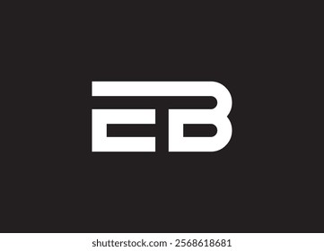 EB Logo Design Template Vector Graphic Branding Element.
