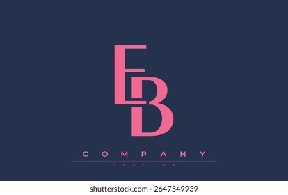 EB Modern Initials Logo Design. Branding logo with stylized initials showcasing bold design and modern aesthetic. Ideal for professional business branding or creative projects focusing on minimalistic