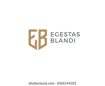 EB. Monogram of Two letters E and B. Luxury, simple, minimal and elegant EB logo design. Vector illustration template.