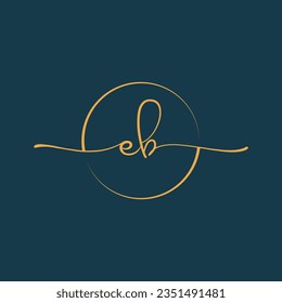EB Signature-Initial-Logo-Vorlage Vektorgrafik, Signature-Logo