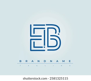 EB Technology Letter Logo Template. This tech letter logo is a graphic mark that uses letters to represent a technology company.