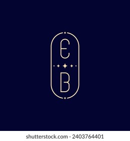 EB wedding lie monogram with high quality professional design that will print well across any print media