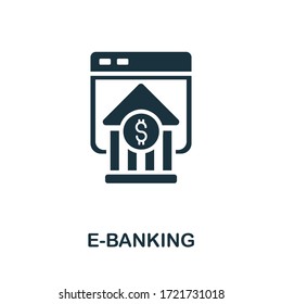 E-Banking icon. Simple illustration from fintech industry collection. Creative E-Banking icon for web design, templates, infographics and more