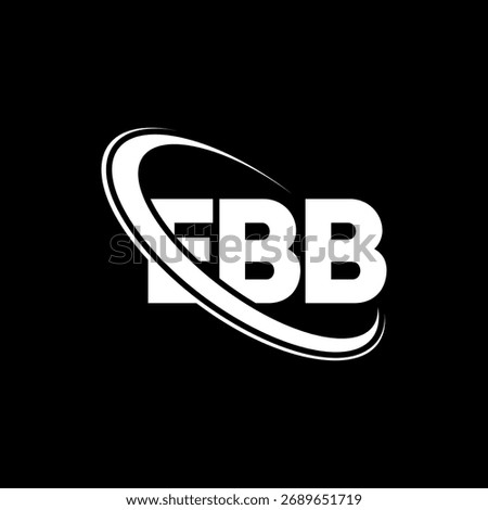 EBB logo. EBB letter. EBB letter logo design. Intitials EBB logo linked with circle and uppercase monogram logo. EBB-typography for technology, business and real estate brand.