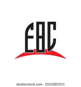 EBC letter logo ontwerp met witte achtergrond in illustrator, vector logo modern alfabet lettertype