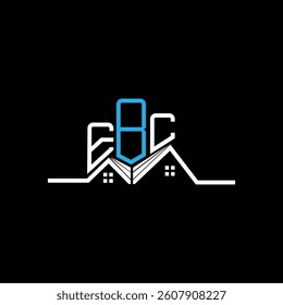 EBC Real State logo design, EBC simple and modern logo. EBC luxurious alphabet design  