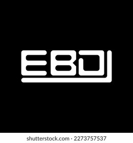 EBD letter logo creative design with vector graphic, EBD simple and modern logo.