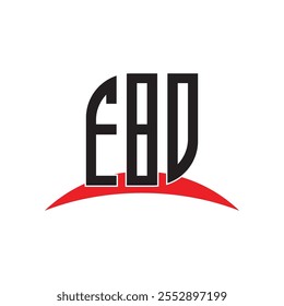 EBD letter logo design with white background in illustrator, vector logo modern alphabet font