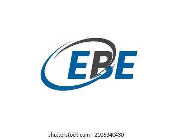 EBE letter creative modern elegant swoosh logo design