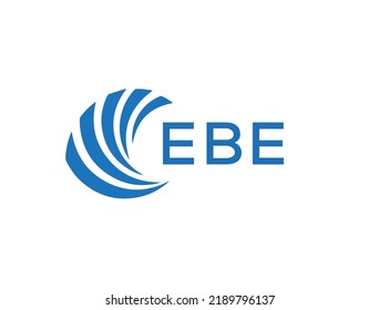 EBE letter logo design on white background. EBE creative circle letter logo concept. EBE letter design.
