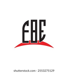 EBE letter logo design with white background in illustrator, vector logo modern alphabet font