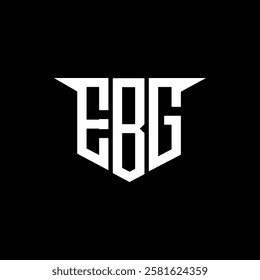 EBG letter logo design with white background in illustrator, vector logo modern alphabet font overlap style, calligraphy designs for logo, Poster, Invitation, etc.