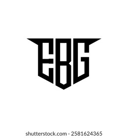 EBG letter logo design with white background in illustrator, vector logo modern alphabet font overlap style, calligraphy designs for logo, Poster, Invitation, etc.