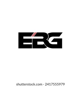 EBG letter monogram logo design vector